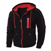 Mens Full Zip Hoodie Jacket Hooded Plain Pocket Sports Outd