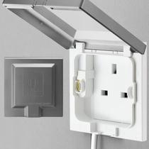 Switch socket embedded one-open five-hole invisible home decoration slanted frameless power supply white built-in