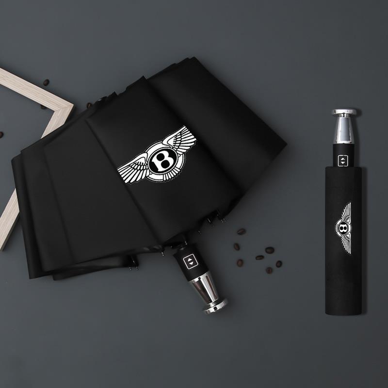 Special Bentley Folding Umbrella for Flying Spur, Bentayga Phev, New Model, Mulsanne, Continental Gt, High-End Long-Handled Umbrella for Car Use