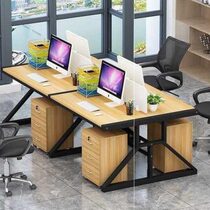 Staff desk simple modern staff 4 four-seat office desk and chair combination workstation 6 card slot office table