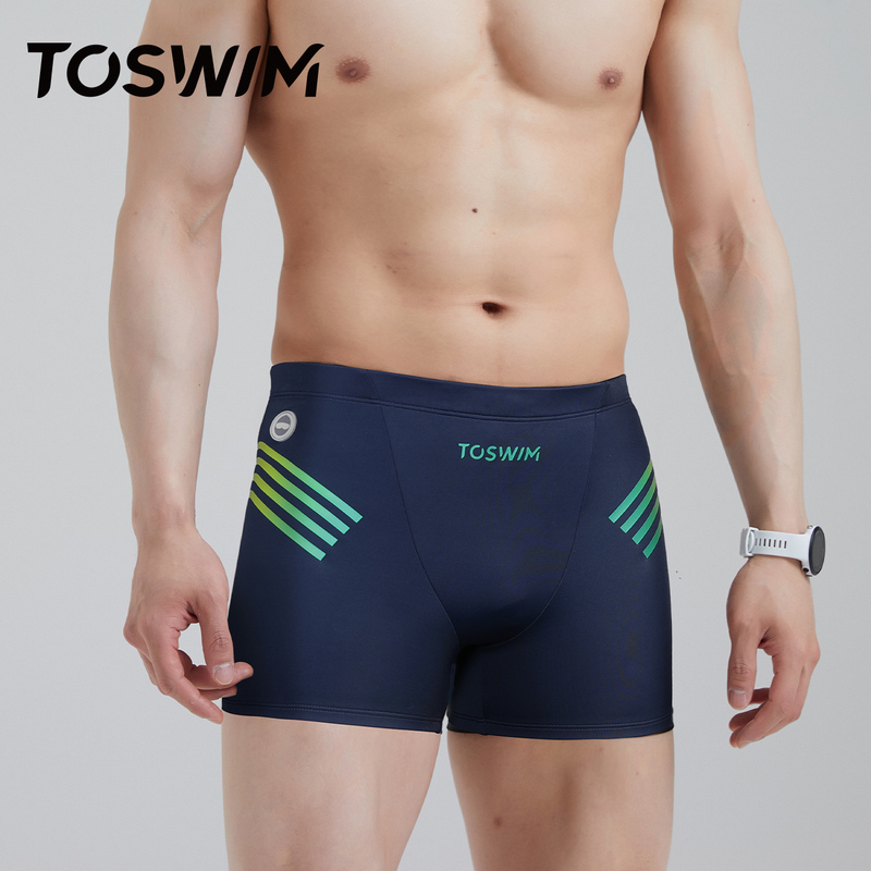 Toswim Men's Swimming Trunks Professional Square-Leg Swim Trunks Men's Swimwear Anti-Embarrassment Quick-Drying Hot Spring Beach Trunks Men's New Style
