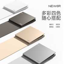 Switch panel wall large panel home concealed 86 air conditioner one open five holes 16a three holes gray 6R