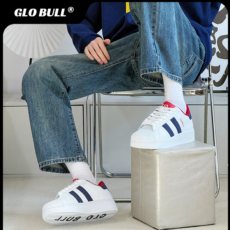 Кроссовки GLO BULL, белые туфли, мужская обувь, осень 2025, новый стиль, трендовая повседневная обувь shell head для девочек Изображение 1