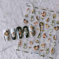 Iron new technology thin transparent manicure stickers thin tough nail stickers nail jewelry TS-2754 Eden Dusk