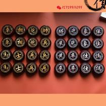 Indian small-leaf red sandalwood old material made by hand inlaid mother-of-pearl Chinese chess portable solid wood set 4 8