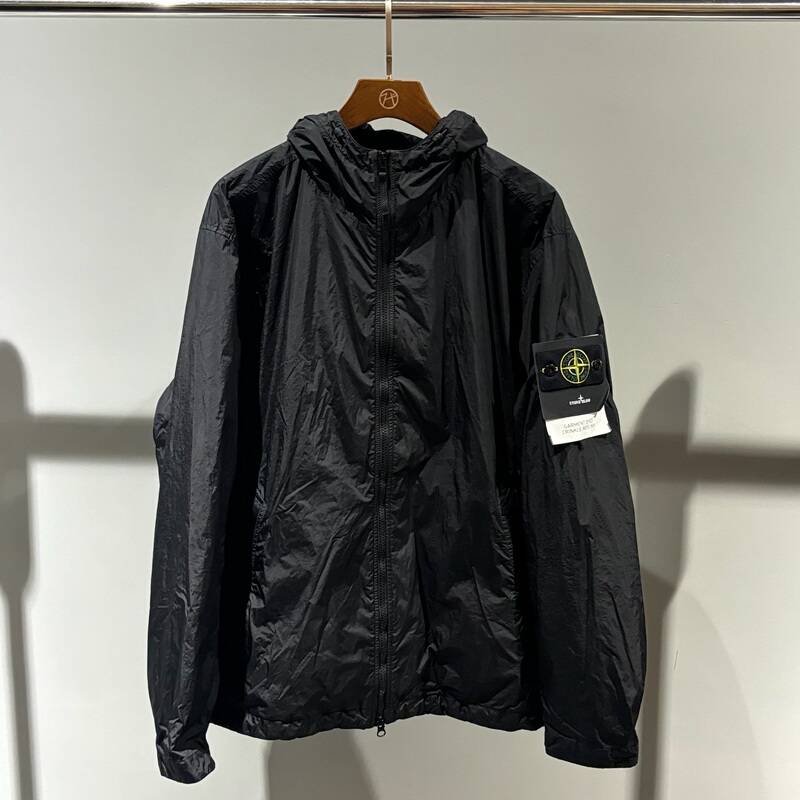 Stone Island 26Fw Pleated Nylon Hooded Zip-Up Jacket