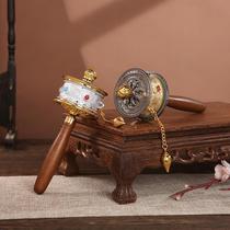 Large size 6 cm Tibetan travel souvenir hand-cranked gold wheel rotating gold cylinder large medium and small sizes