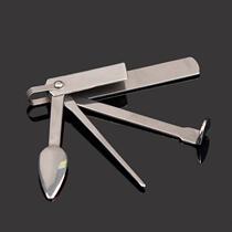 Stainless steel pipe knife three-in-one pipe knife accessories portable keychain cleaning tool pipe press