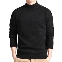Men Sweater Solid Pullovers Mock Neck Spring And Autumn Wear