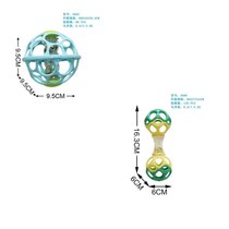 Aobo ball infant and toddler hand-catchable ball biteable and boilable toy early education educational large-sized hole rattle soft rubber ball