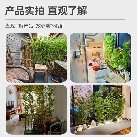 Simulated Bamboo Potted Plants, Fake Bamboo Landscaping, Artificial Plants for Decoration, Partitions, Fences, Green Plants, Outdoor Fences, Fake Bamboo Shoots