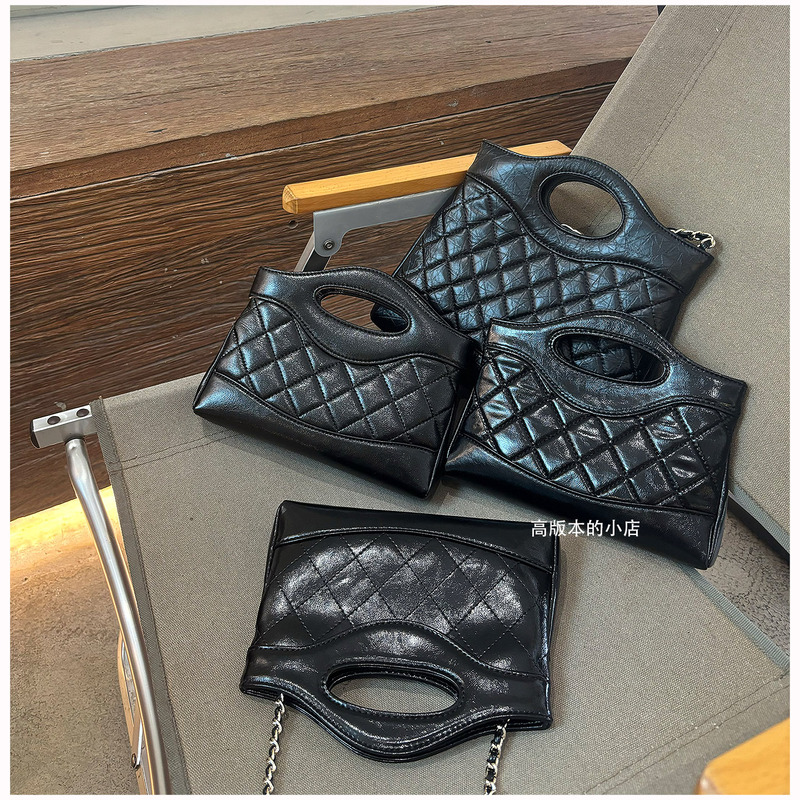 Exquisite Chanel-Style 24S 31Bag Nano Quilted Leather Chain Bag, Single Shoulder Crossbody Handbag Small Square Bag