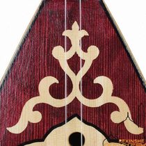 Xinjiang ethnic musical instrument 75cm Kazakh handmade engraved text Tambula childrens solid wood standard piano