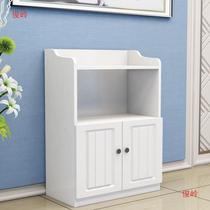 Microwave oven cabinet kitchen bowl cabinet simple sideboard modern small oven cabinet storage cabinet rounded corner storage European style