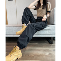 Kailer stone overalls womens summer 2024 new loose harem American style foot-binding sports mountaineering quick-drying assault pants