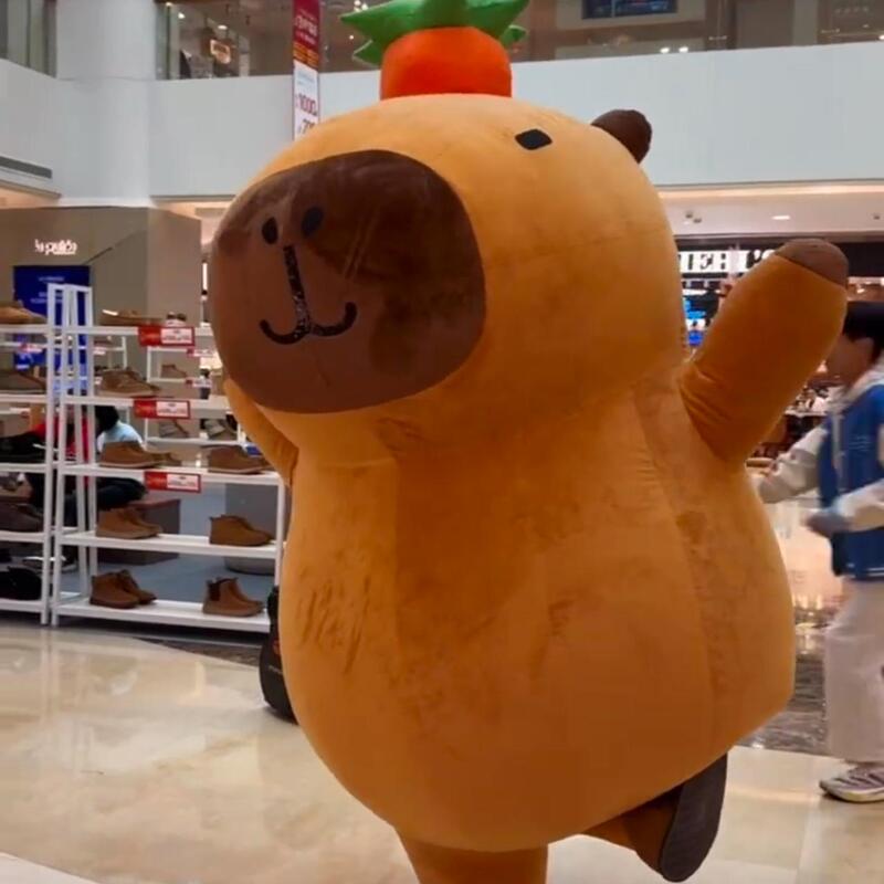 Internet-Famous Capybara Cartoon Mascot Costume, Capybara Cosplay Doll Costume, Wearable Walking Prop