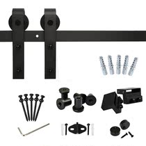 New barn door hanging rail sliding door rail interior door kitchen door American pulley hanging slide hardware accessories export slide