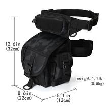 Tactical leg bag for men riding motorcycles and motorcycles multi-functional water-repellent leggings diagonal Oxford cloth waist bag Luya bag