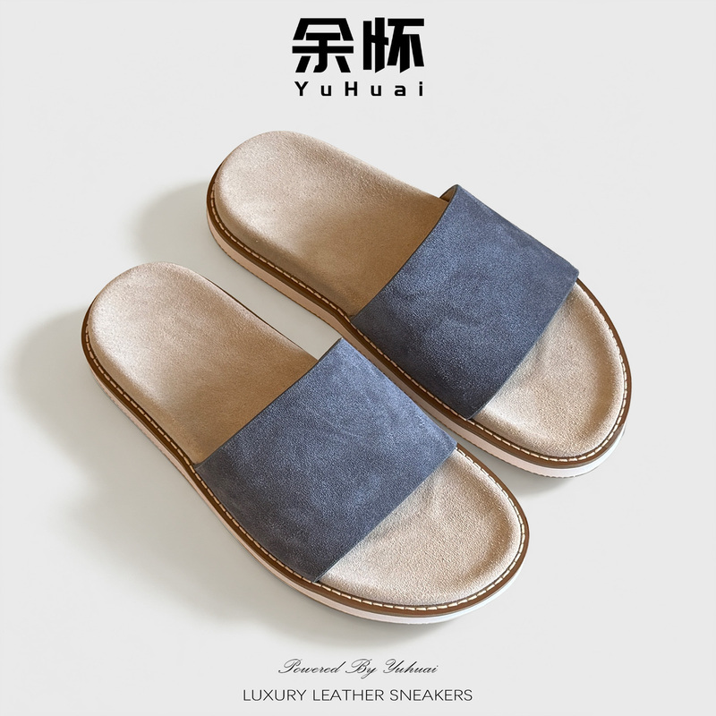 High-End Edition! Yuhuai/Yu Hua Bc* Series Old Money Style Outfit First-Layer Cow Suede Slip-On Slippers High-End Edition! Yuhuai/Yu Hua Bc* Series Old Money Style Outfit First-Layer Cow Suede Slip-On Slippers