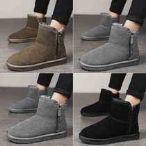 Winter northern warm snow boots 2024 mens fashionable high-top plus velvet cotton shoes outdoor casual style Martin boots