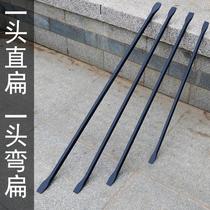 Steel drill crowbar six-edged steel tire removal wooden box steel drill rod iron pry flat head crowbar flat small tire removal weighted