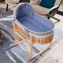 Bamboo rocker 3 removable one bed rocker stroller sleeping baby bed car nest two C left and right year old cradle bed 1 old-fashioned basket baby l