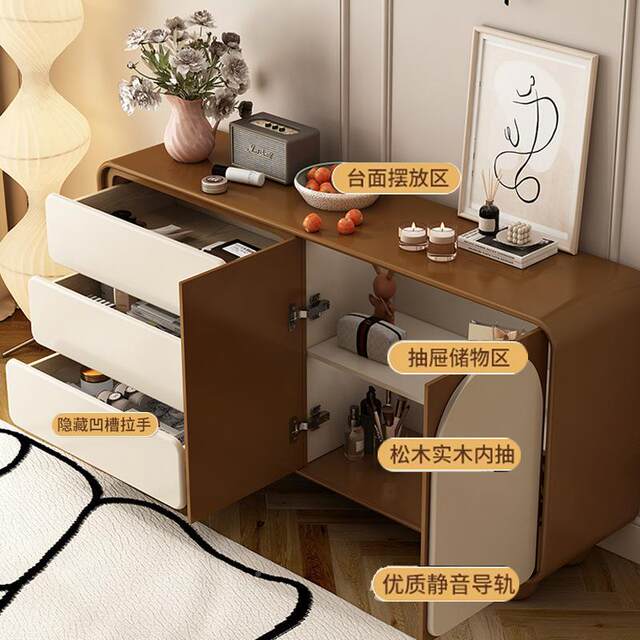 True chest of cabinet XYQ bedroom, five-door chest of cabinet, bed storage storage cabinet, wooden hall, wall draw cabinet, five-door cabinet
