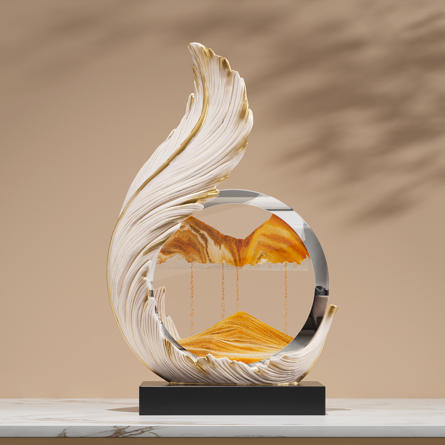 Роспись по зыбучим пескам Фэншэншуй, украшение винного шкафа, легкая роскошь, высококлассная гостиная, ТВ-кабинет, офисное украшение, новый стиль 2025