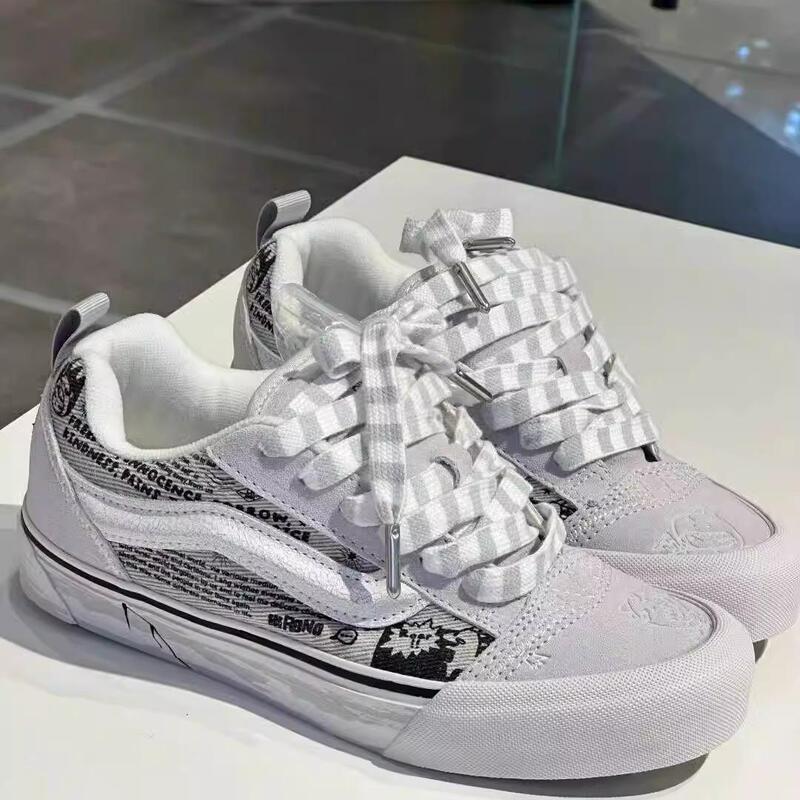 Ono X Bubble Mart Knu Skool Hirono Bread Shoes Wide Canvas Shoes Unisex Skate Shoes