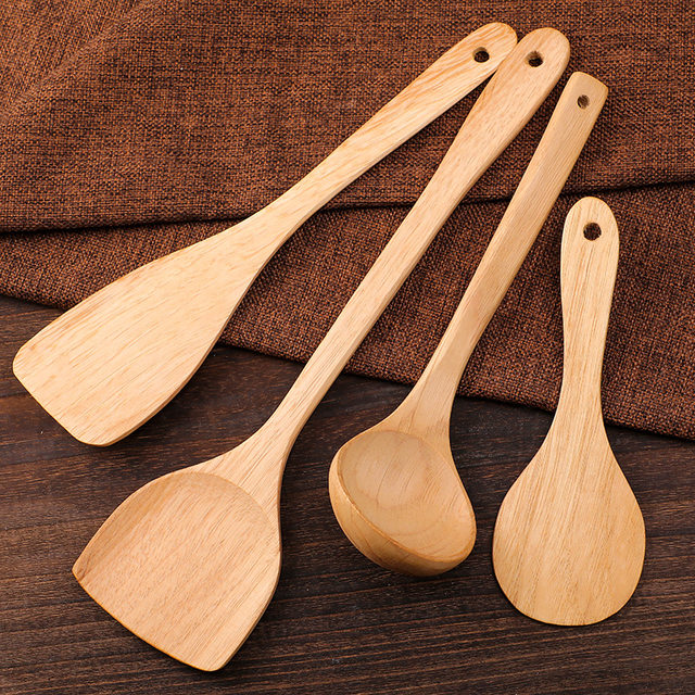 Wooden shovel, non-stick pot, special cooking shovel, wooden kitchen utensils, long-handled wooden shovel, household paint-free and wax-free spatula