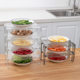 Refrigerator rack internal kitchen supplies home collection layered partition multi-layer countertop bowl rack seasoning bottle storage rack