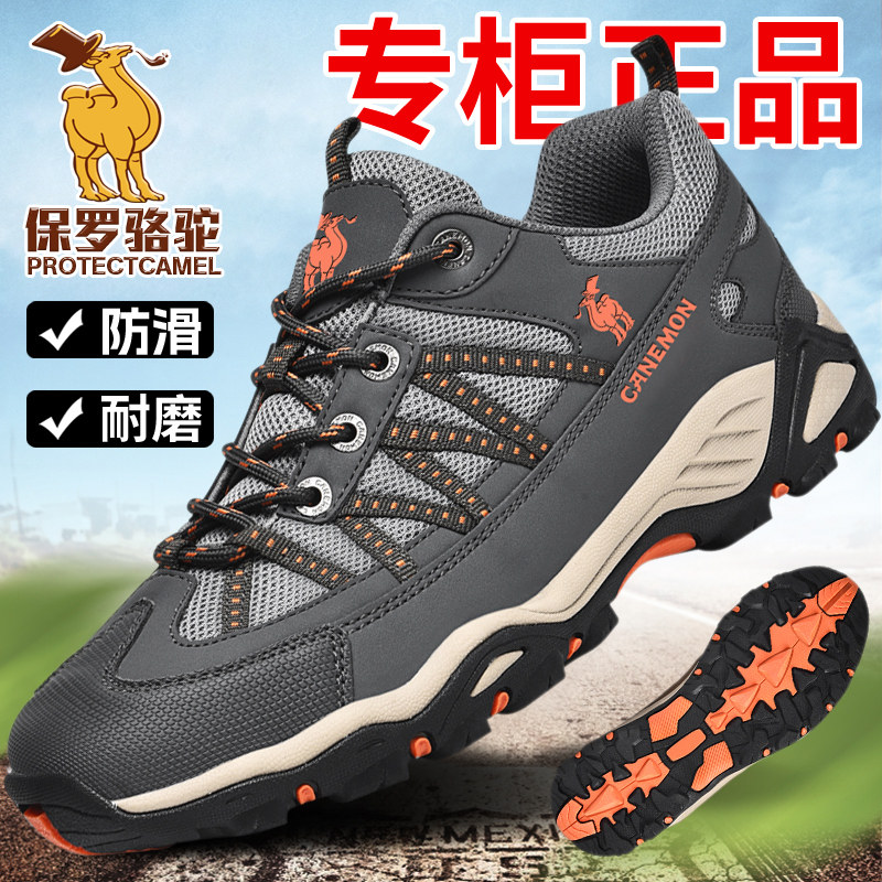 Paul Camel Genuine Men's Shoes, New Outdoor Multifunctional Non-Slip Wear-Resistant Hiking and Mountaineering Shoes, Travel and Casual Shoes for Men