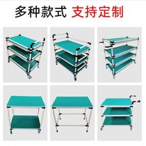 Material turnover truck lean tube double-layer anti-static picking truck wire bar cart wheeled silent mobile manufacturer