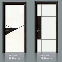 New black and white wooden door interior door bedroom door solid wood door soundproof door home set solid wood composite paint door