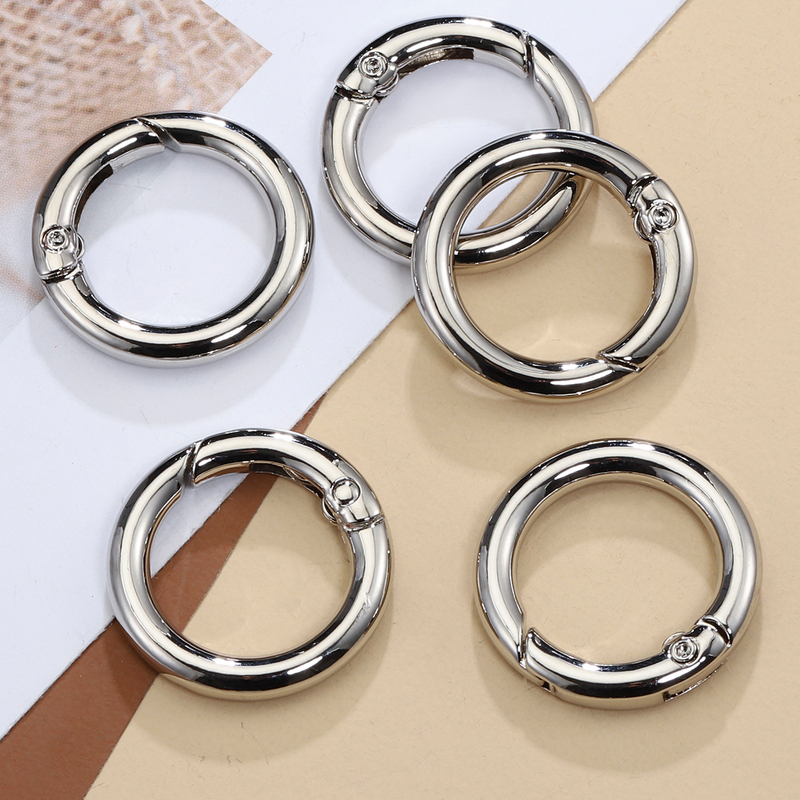Bag Hardware Accessories, Metal Round Ring Buckle, Detachable Keychain, Phone Lanyard, Open Ring, Spring Ring