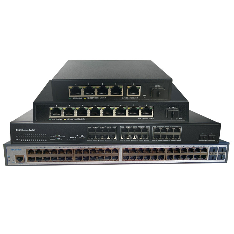 Feisuoxun 5-Port 8-Port 24-Port 48-Port 10g Optical Port Switch Sfp Optical Port 2.5g Transmission Port Full Duplex Half Duplex Mdi/Mdix