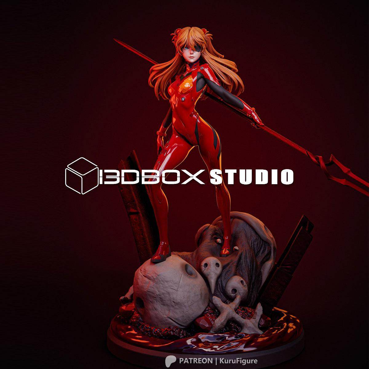 Модель EVA Asuka ручной работы 1/6 крупномасштабных фигурок Куру из коллекции белых моделей Изображение 1