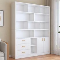 Bookshelf floor-standing storage rack living room storage dust-proof cabinet household integrated wall storage cabinet simple student bookcase