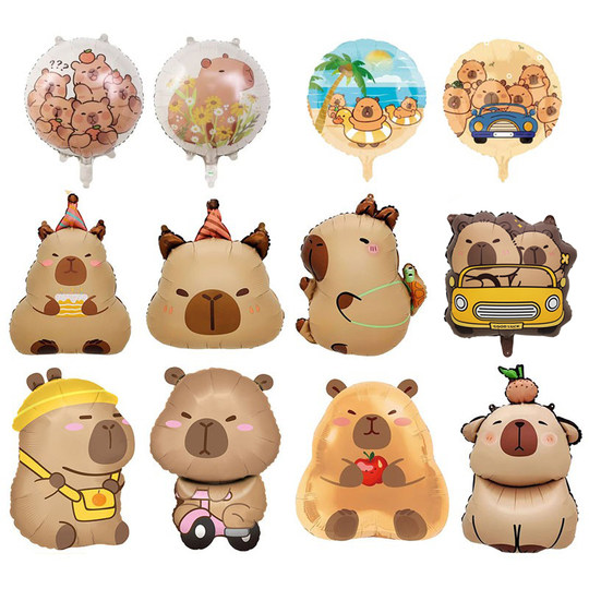 Helium-filled capybara balloon