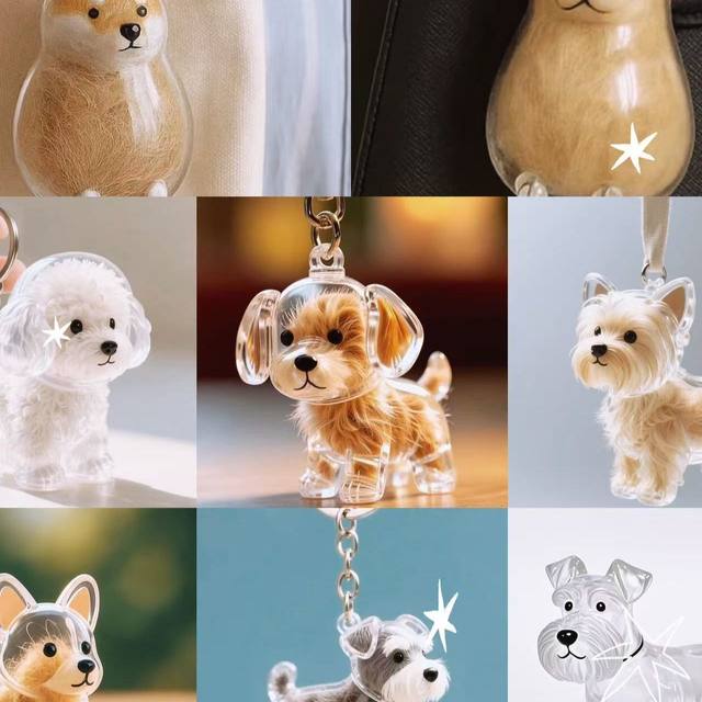 Transparent puppy hair storage box hanging tampon