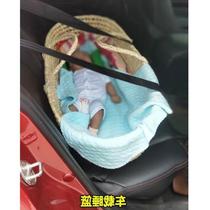 Baby sleeping basket bed baby photo props woven basket lying basket cradle hundred days young children newborn pet nest