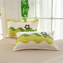 Nordic ins cotton bed sheet single pillowcase single student dormitory quilt 100 pure cotton bedspread single double pad