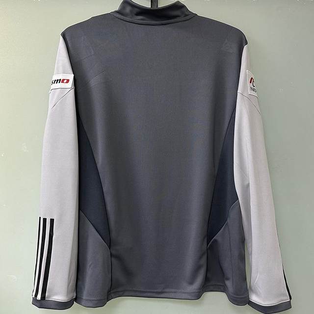 2023 Yokohama training uniform long-sleeved half-pull thumb buckle pullover sweatshirt pre-match training warm-up jersey men's quick-drying