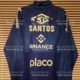 Santos 2024 Santos Pre-Match Training Uniform Royal Blue Long-Sleeved Half-Zip Thumb-Hole Team Football Uniform Neymar
