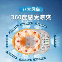 New solar-powered dual-fan construction site safety helmet blowing and cooling heatstroke prevention artifact rechargeable refrigeration with light national standard