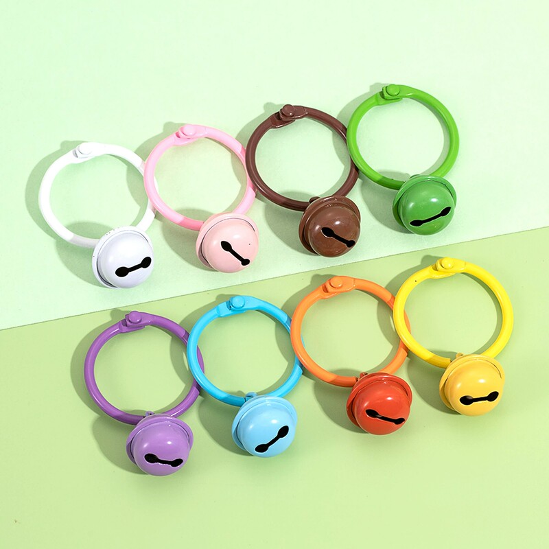 Colorful Ring Keychain Bell Pendant Creative Fashion Backpack Accessory DIY Decorative Key Chain Buckle Colorful Ring Keychain Bell Pendant Creative Fashion Backpack Accessory DIY Decorative Key Chain Buckle