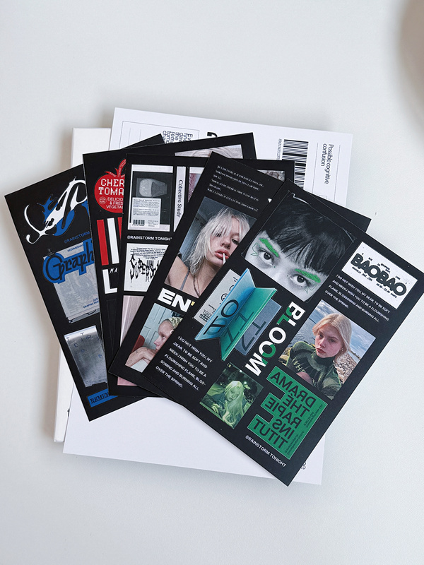 【Heavy Rain Tonight】4 Sets of Die-Cut Stickers for Journals, European and American Style Stickers, Journal Character Collages, Magazine Collage Materials