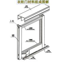 Factory direct sales sliding door clothing profile cabinet sliding door frame aluminum alloy material 40469 edge material coating regular material