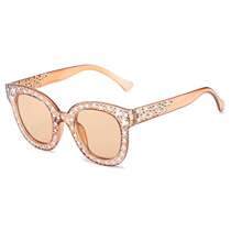 Fashionable and personalized five-pointed star sunglasses for women colorful marine jelly color anti-UV sunglasses