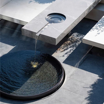 Waterfall outlet spoon flow sink spring fountain flow water landscape fish pond landscaping courtyard water feature garden water feature